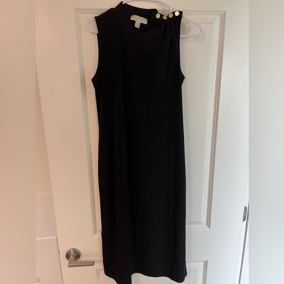 Michael Kors | Dresses | Michael Kors Womens Black Dress With Gold Buttons  Size Small | Poshmark
